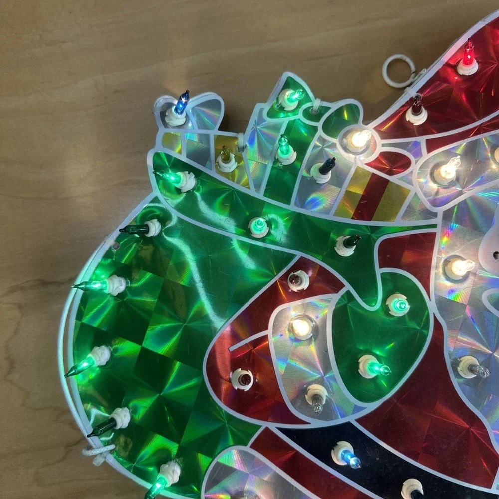VTG Noma Christmas Expressions 70 Light Holographic Waving‎ Santa 19